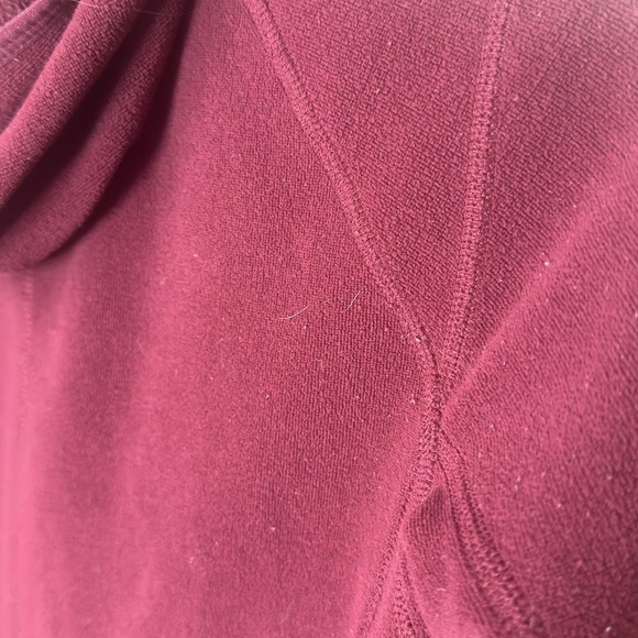 North Face Masonic Fleece Full Zip Hoodie Jacket Size Small Maroon Red Polartec - Picture 12 of 12